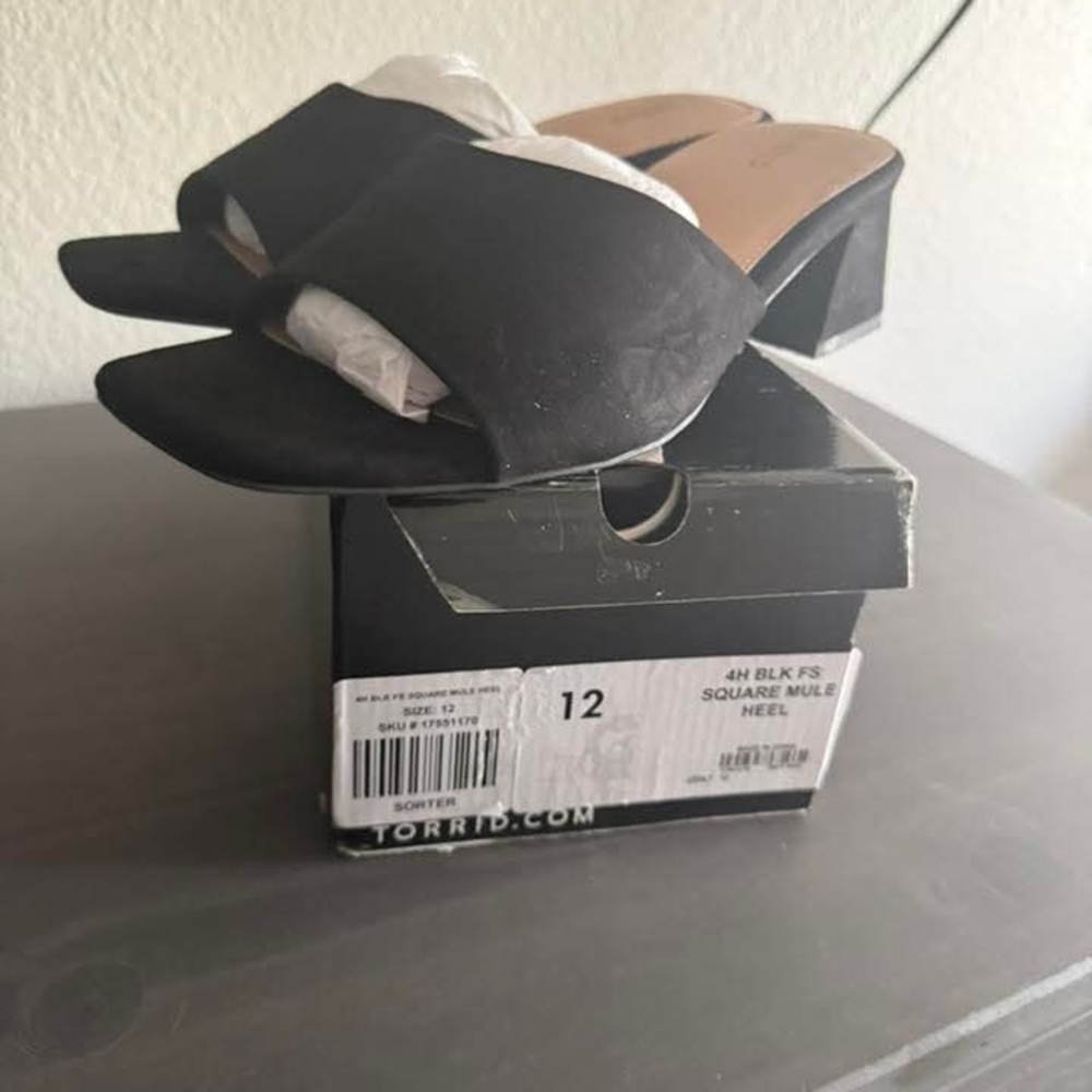 Torrid Black Casual Mules with Knot Detail